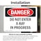 Signmission Do Not Enter X-Ray In Progress Danger Sign, Vinyl Decal, 10in W x 7in L, 2PK OS-2PACK-DS-D-710-L-2143 - alternate 5